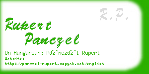 rupert panczel business card
